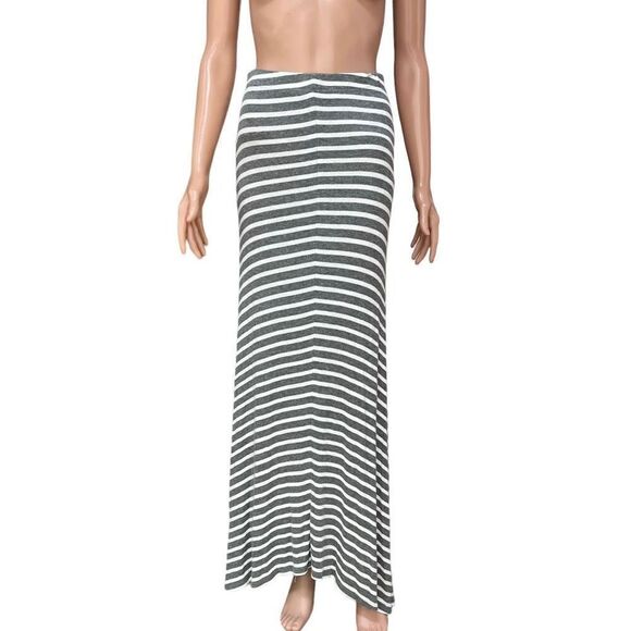 BCBGMaxAzria Dresses & Skirts - BCBGMaxazria Womens Maxi Skirt Striped Knit Elastic Waist Pull On Casual Size S